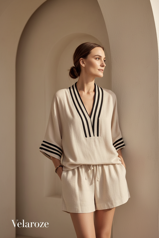 2 Piece Set Half Sleeve Oversize Pullover Top And Short Pants