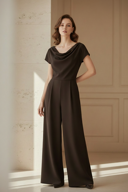 Elegant Style Satin Jumpsuit